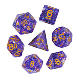 Cusdie 3 Layers Glitter Dice DND 7Pcs Resin