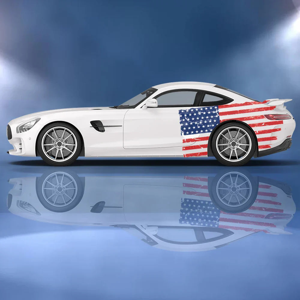 American Flag Vinyl Car Side Sticker