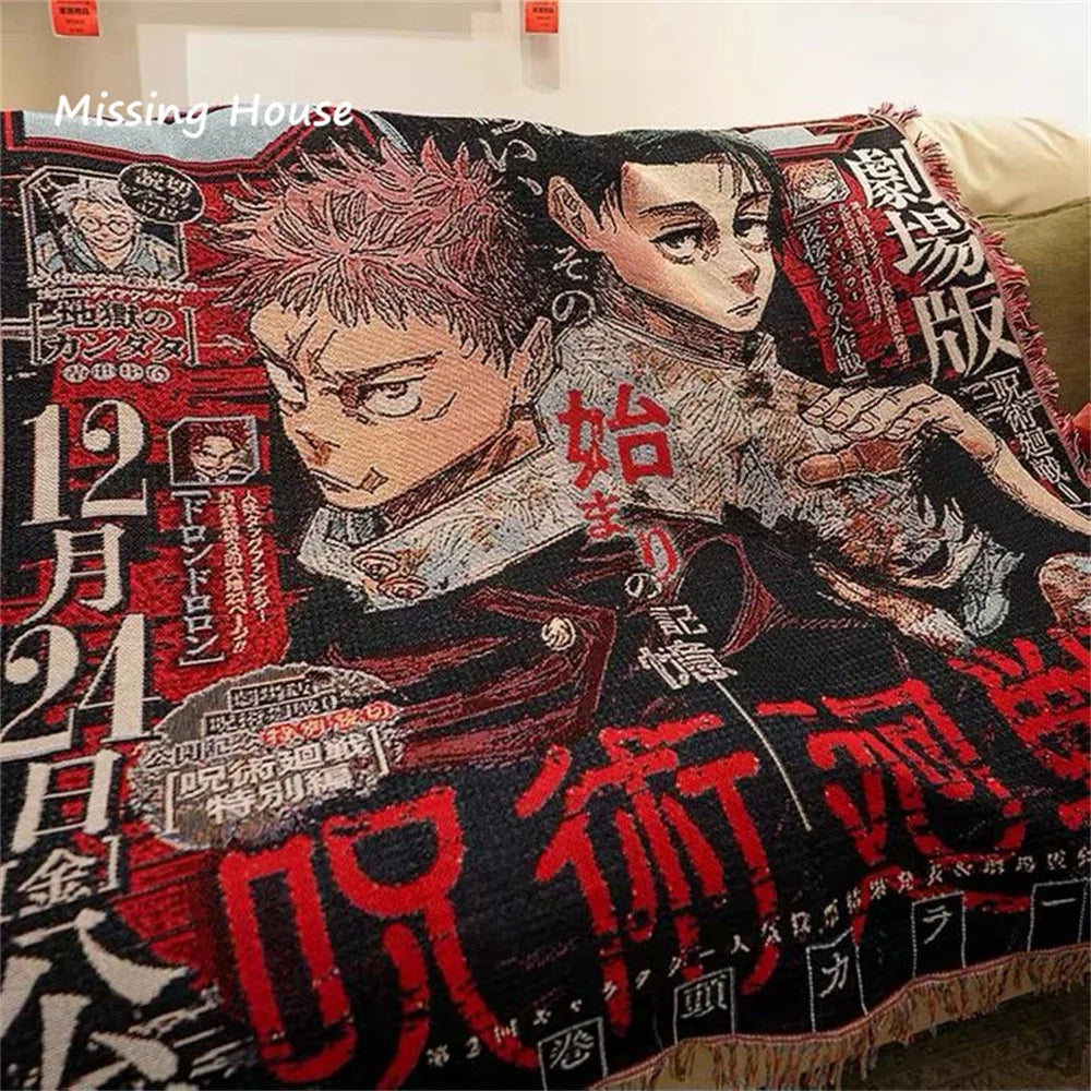 Anime Throw Towel Woven Blanket Tapestry Home Decro