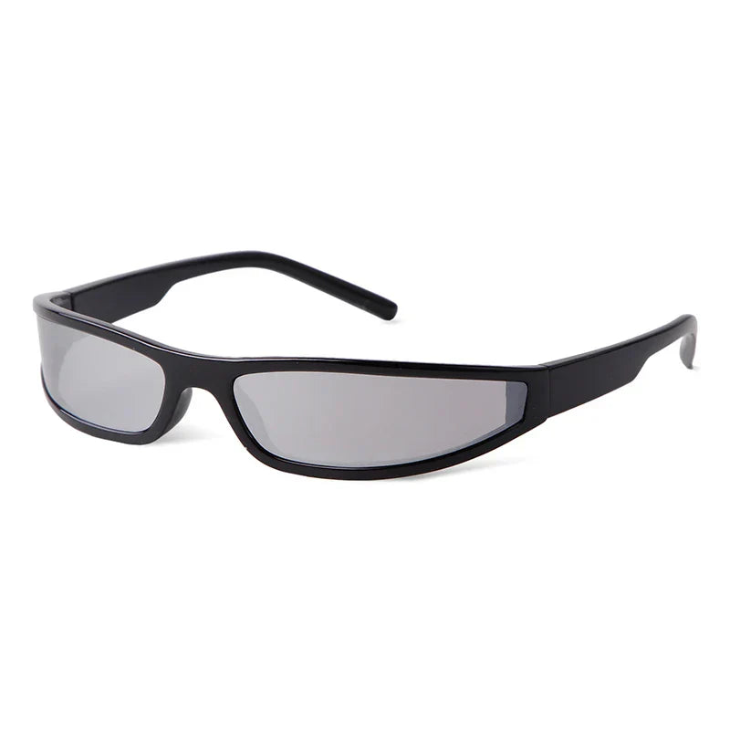 Fashion Mirror Sport Sunglasses Women Men Y2K Rectangle