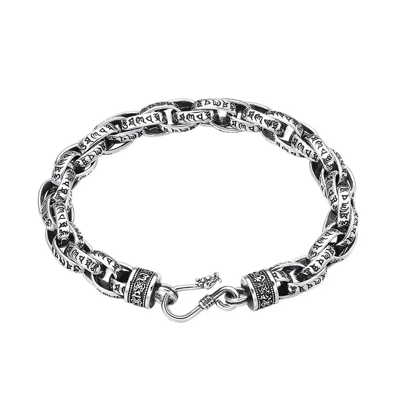 BOCAI S925 Sterling Silver Bracelets for Men 2023