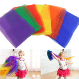510Pcs Candy Color Gymnastics Scarves For Outdoor Game