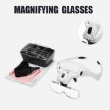 1Set 5 Lens Adjustable False Eyelash Loupe Headband