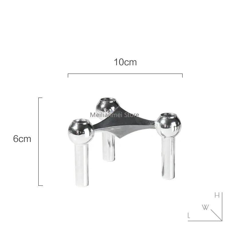 Molecular Structure Metal Candle Holder Nordic Gold Candlestick