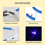 Led Usb Rechargeable Dog Collars Pet Luminous Collar