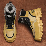 Ankle Boots Men's Winter Biker Motorcycle High Top