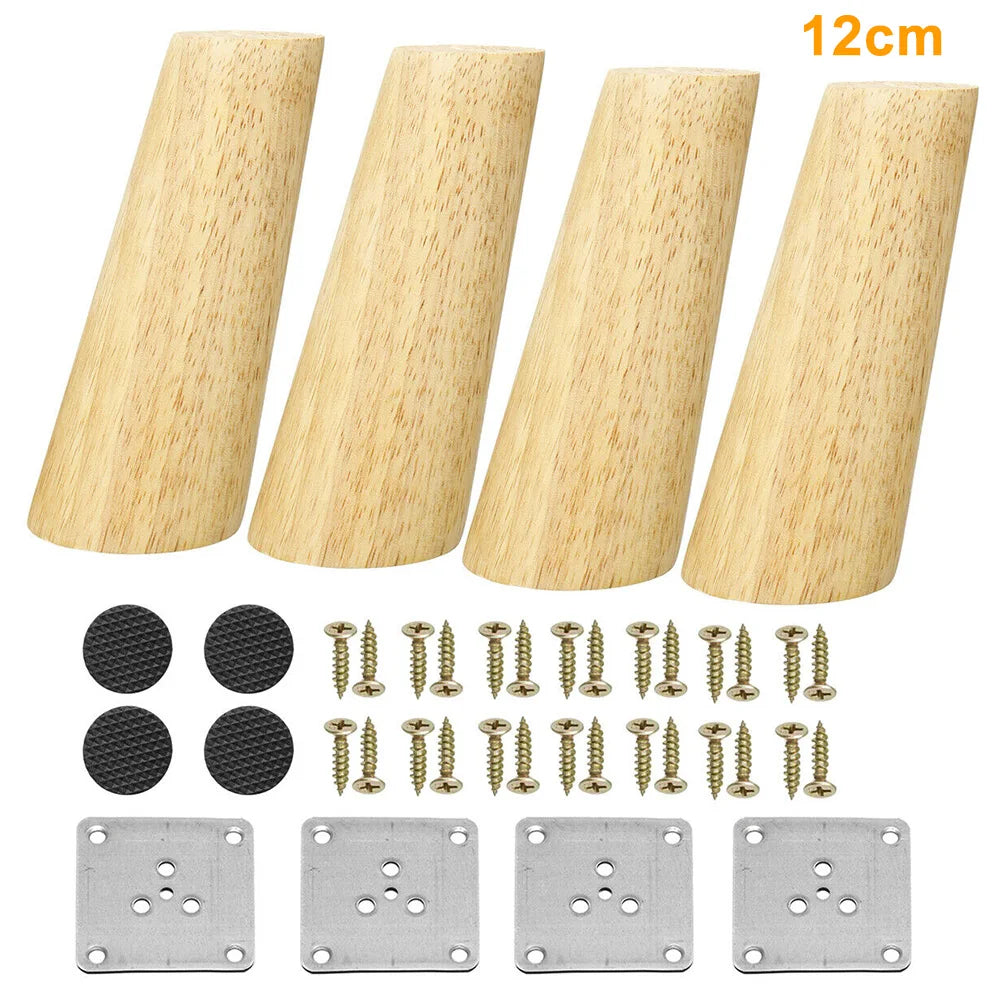 4pcs Cone Angled Furniture Legs Durable For Cabinet