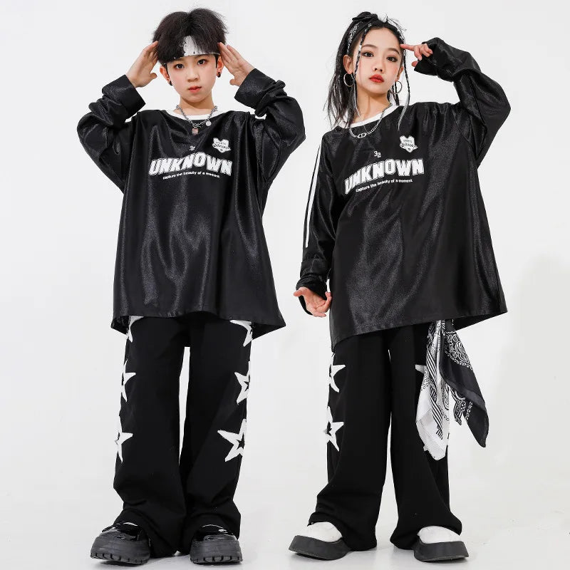 New Teenagers Kids Hip Hop Dance Costume Long