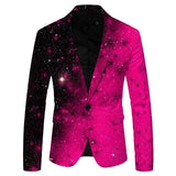 Shiny Gold Sequin Glitter Embellished Blazer Jacket Men