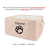 Basket Toys Dog Paw Personalized Pet Toy Storage