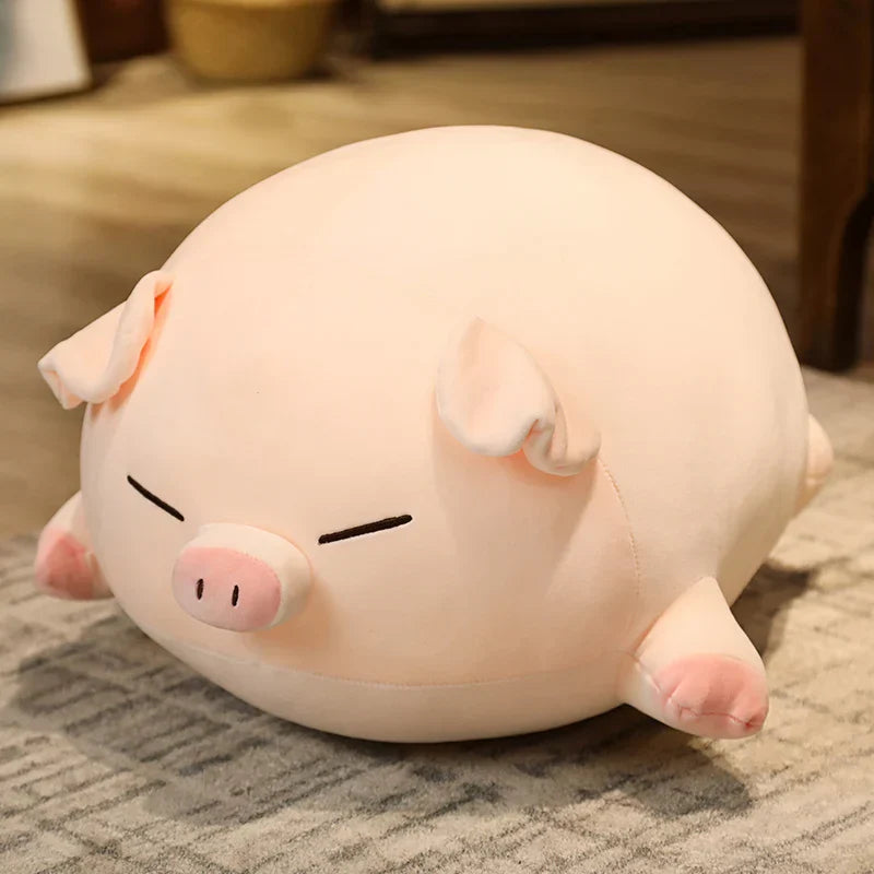 40/50/60/80cm Squish Pig Stuffed Doll Lying Plush Piggy