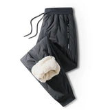Down Pants Winter Lambswool Sweatpants Velvet Thicken Fleece