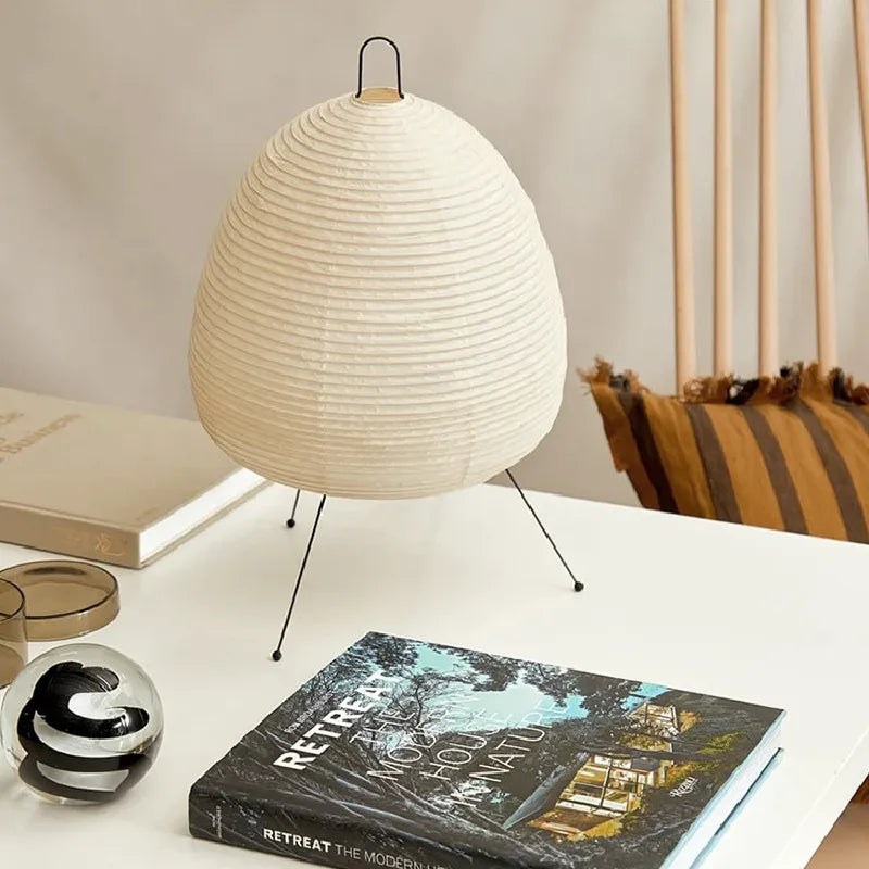 Japanese Rice Paper Lantern Led Table Lamp Living