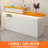 White Stylish Reception Desks Corner Light Bar Office