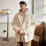 Winter Thicken Woolen Coat Men Warm Fashion Casual