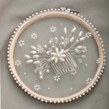 Crystal Pearl Hair Comb Clip Hairpin For Women