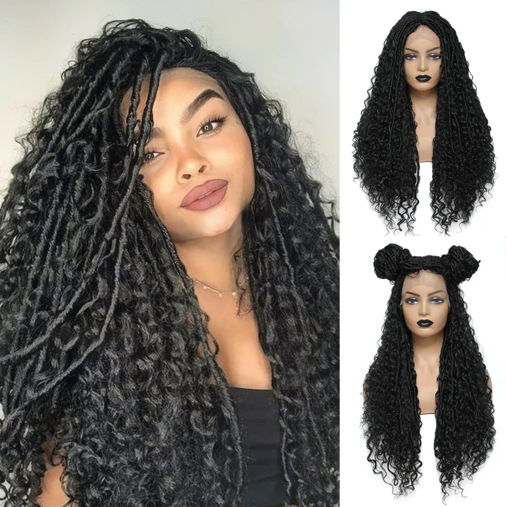 X-TRESS Braided Wigs Lace Front Wig for Black