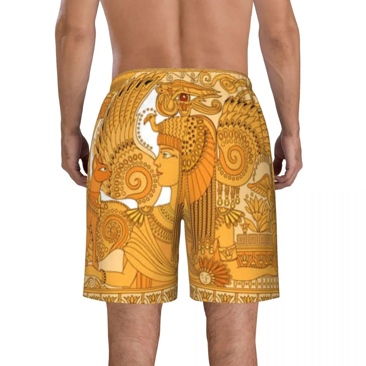 Mens Swimwear Swim Short Trunk Egyptian Sacred Cat