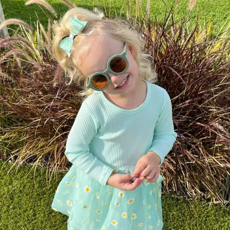 2Pcs/Set Baby Round Sunglasses Children Vintage Sun glasses
