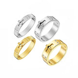 New Stainless Steel Twist Lock Ring Jewelry For