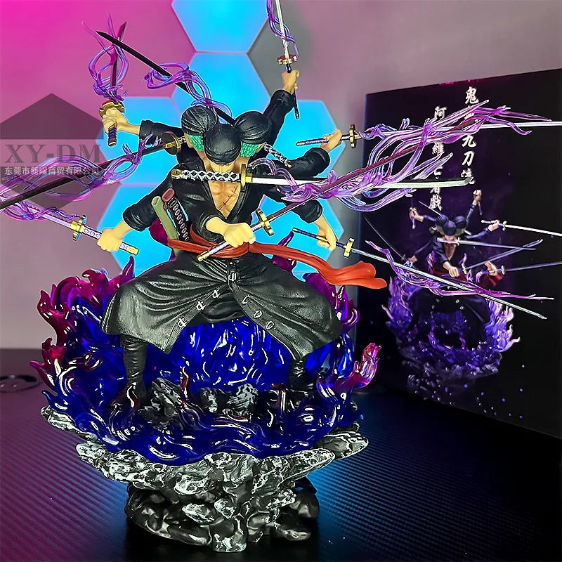 40cm Anime One Piece Zoro Figure Wano Onigashima