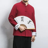 Spring Crane Embroidery Top Traditional Chinese Clothing for