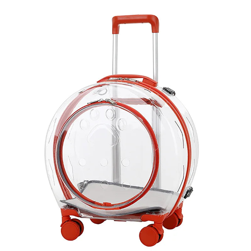 Pet Dog Cat Trolley Suitcase Luggage with Wheels