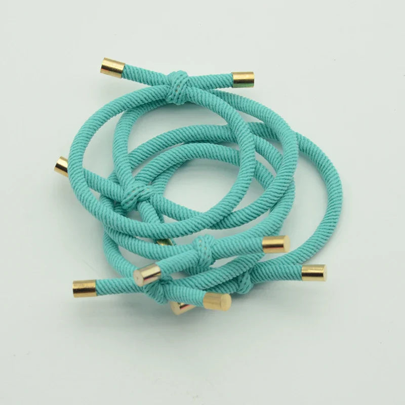 30PCS 5mm Twilled Cords Knotted Elastic Hair Bands