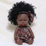 35cm Newborn Reborn African Doll Baby Simulation Soft