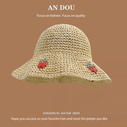 Spring Summer Korean Sweet Big Brim Straw Sun