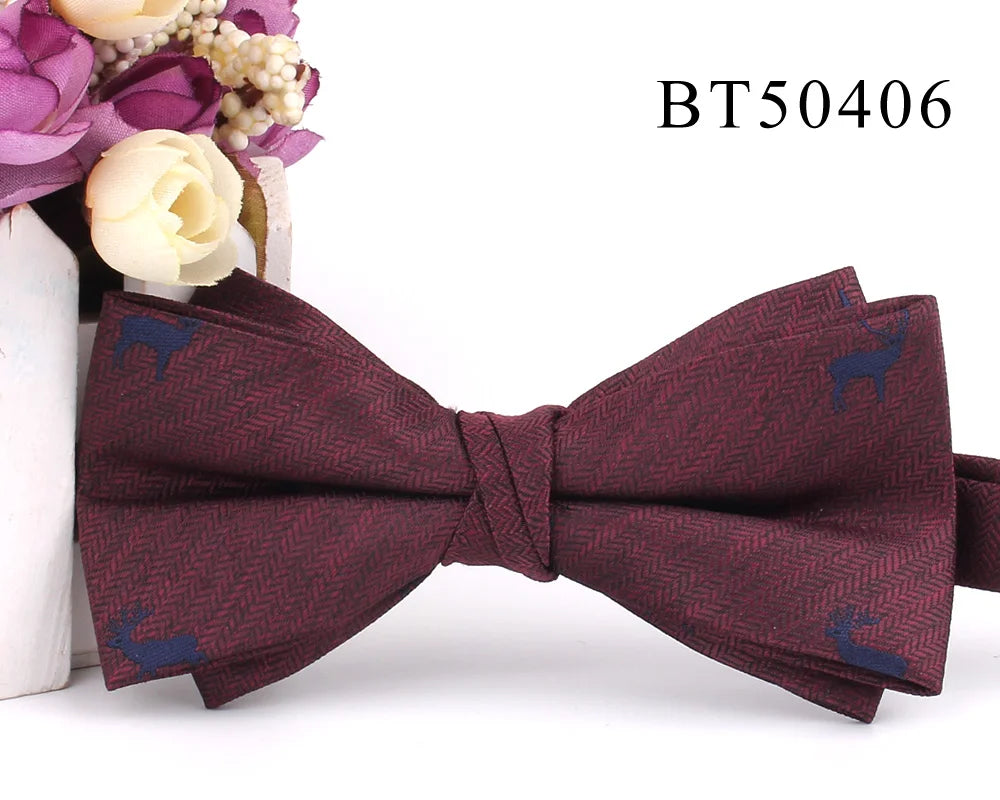 New Suits Bowtie For Groom Fashion Striped Bow