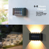 16PCS Solar Wall Light Warm Light Up and