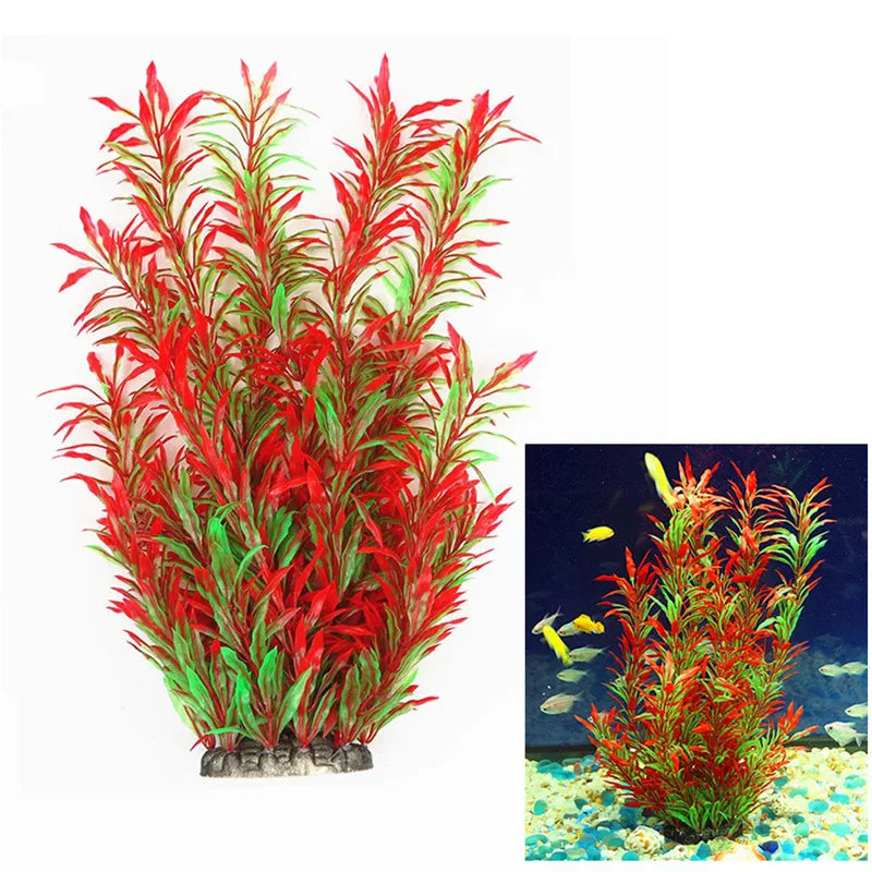 24-52cm Large Aquarium Plants Plastic Grass Fish Tank