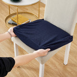 Jacquard Chair Cushion Cover for Elastic Chair Slipcovers