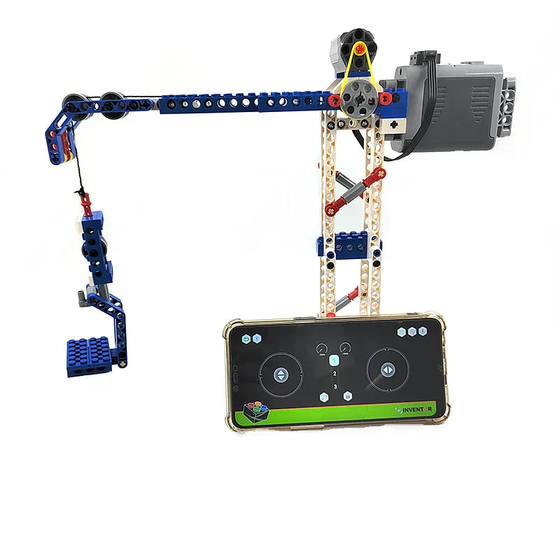 Technical RC APP Programmable Motor Crane Lift Robot