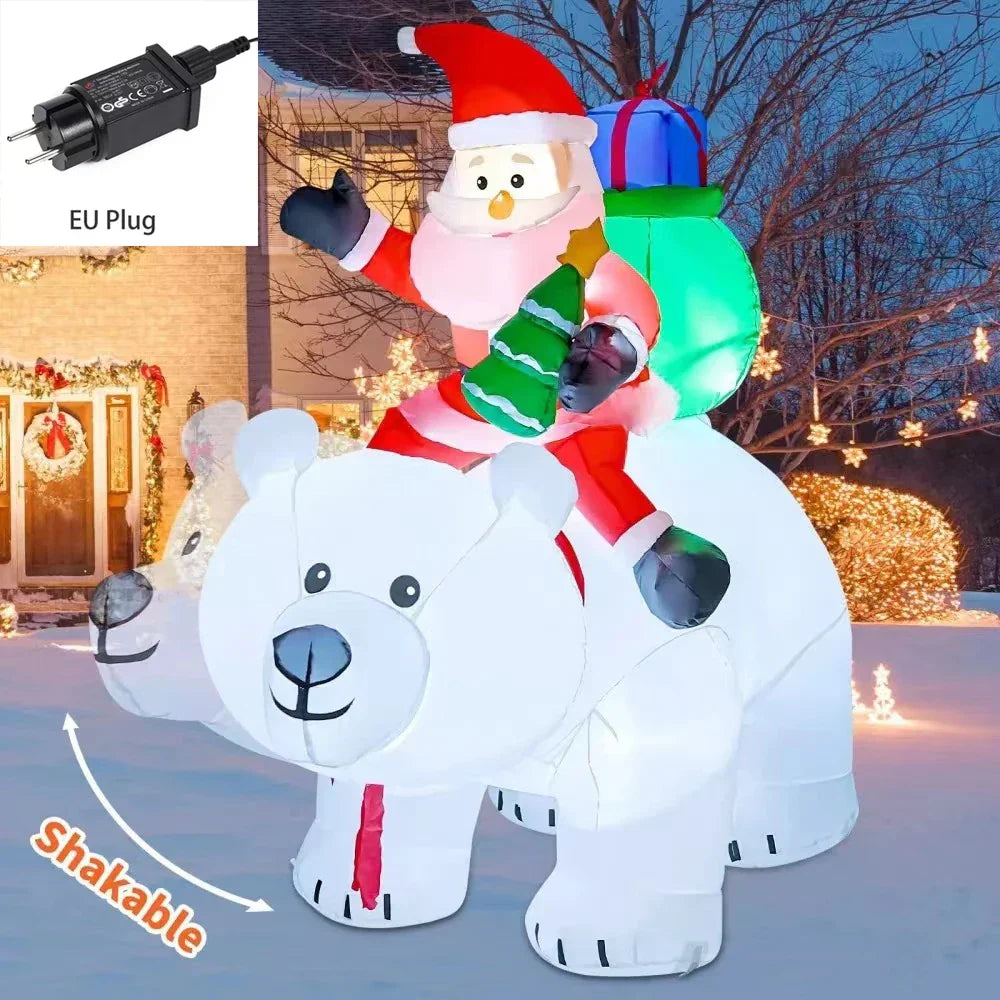 Christmas Inflatable Decoration Toy Built-in LED Lights Inflatable