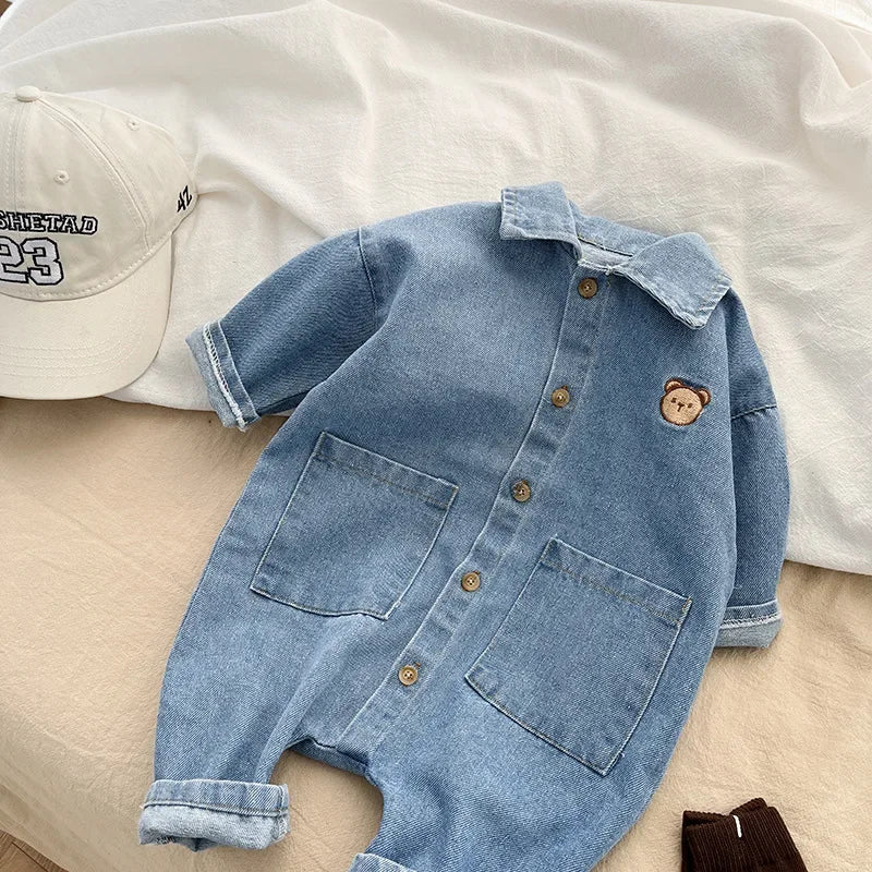 Baby Rompers Infant Boys Girls Clothes Denim Jumpsuits