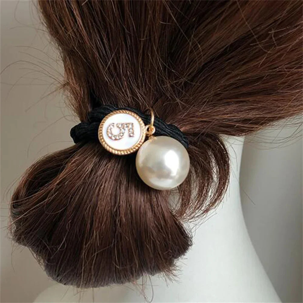 Elegant Faux Pearl Hair Ties High Elastic Seamless