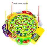 Electric Musical Rotating Fishing Toy Children Board Play