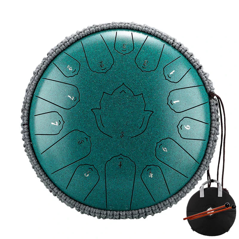 Hluru Glucophone Steel Tongue Drum 14 Inch 15