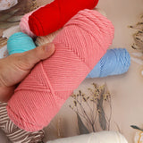5 Pcs Cotton Select Yarn 17.63oz/500g, Light Worsted