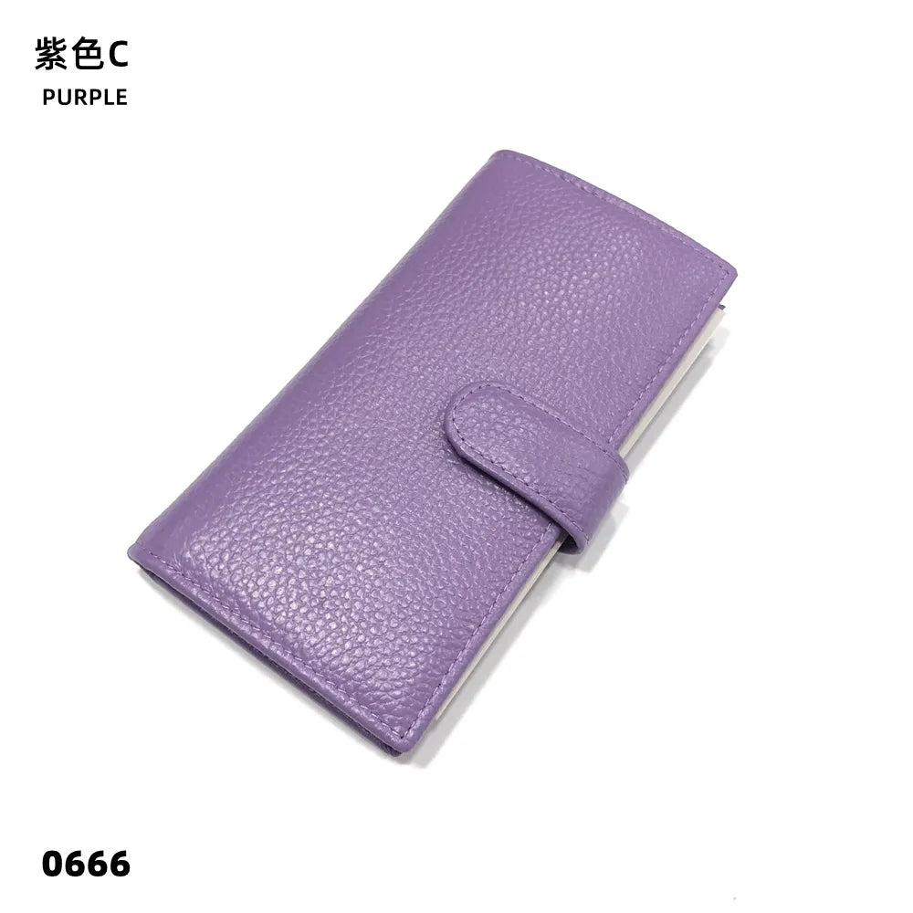 Genuine Leather Luxury Design Card Holder For Woman Custom Letters Large Capacity Vintage Wallet Fashion Business Christmas Gift