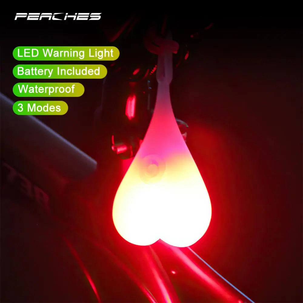 Bicycle Back Rear Tail LED Light Silicone Bike