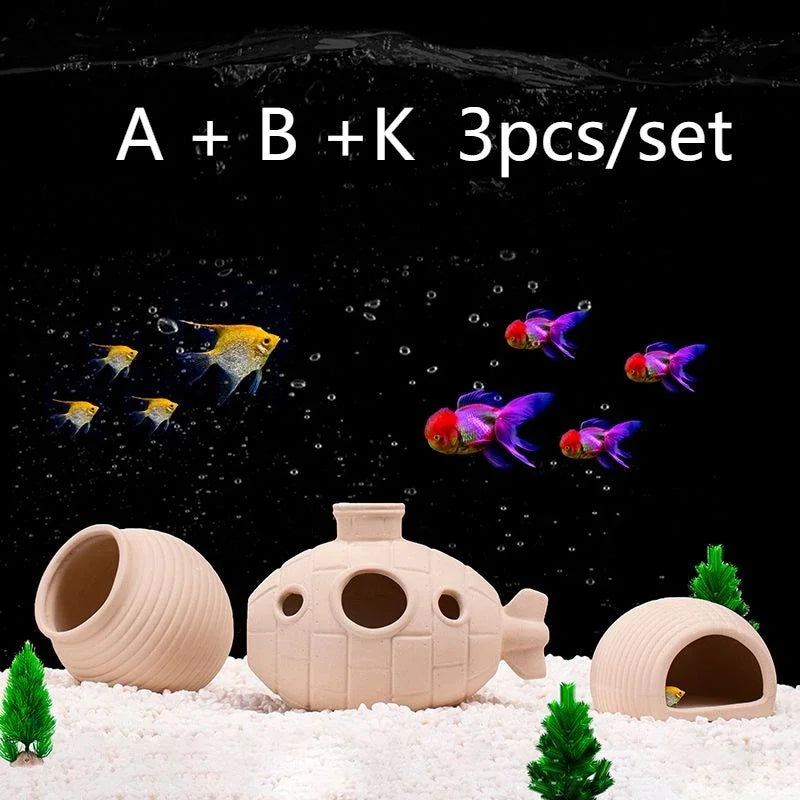Clay Aquarium Decoration Ceramics Fish Tank Landscaping Shrimp