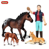Oenux Farm House Model Action Figures Farmer Motorcycle