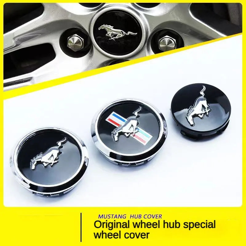 4pcs 68mm 55mm for Mustang wheel rims cover