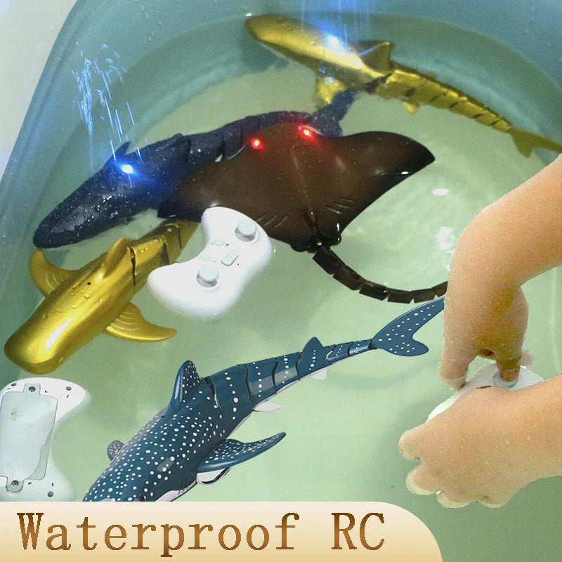 Water Swimming Pools Tub Robots Remote Control Sharks