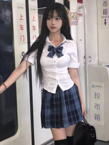 Summer New Fashion Women Korea School Uniform Style