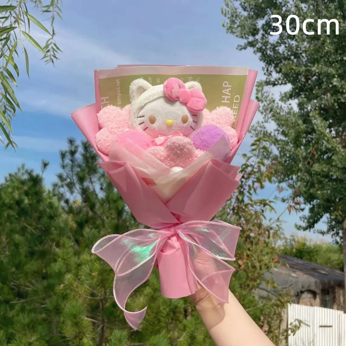 Kawaii Hello Kitty Cat Plush Dolls Rose Soap