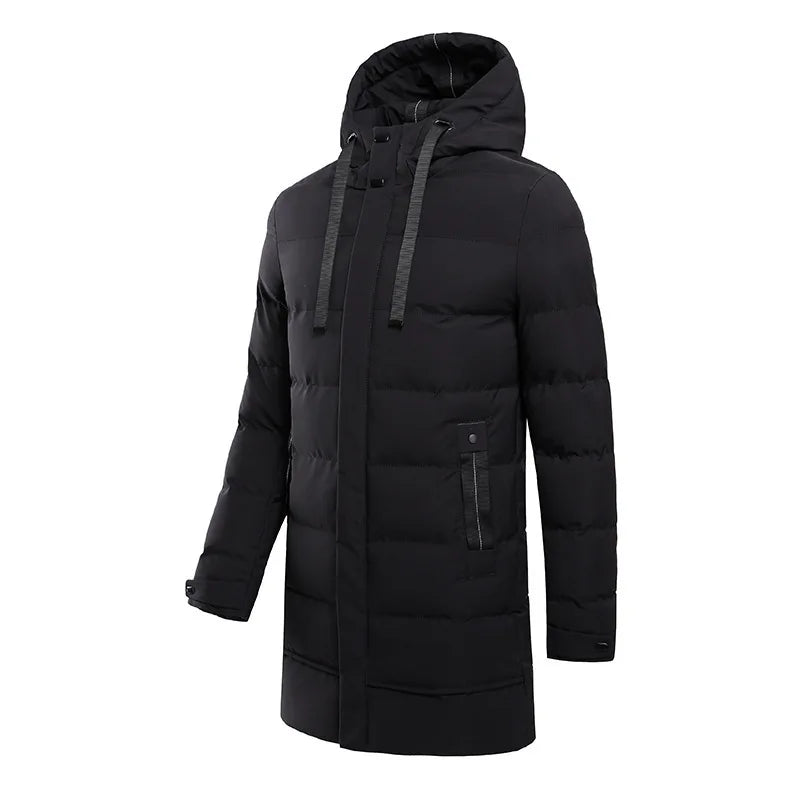 Winter Thick Warm Jacket Men Oversized Long Cotton